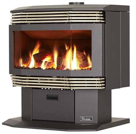 gas wood log heater